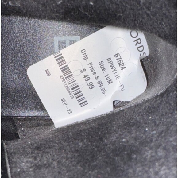 BP Black Ankle Boots With Studded Details & Block Heel Size 10M Women's NWT - Picture 6 of 10